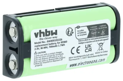 Produktbild von vhbw Akku Ersatz für Sony BP-HP550-11 für Wireless Headset Kopfhörer (700 mAh, 2,4 V, NiMH)
