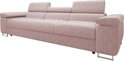 Produktbild von MIRJAN24 Sofa Torezio 3 Cord, Couch mit Einstellbare Kopfstützen, 3-Sitzer, Wohnzimmer, 263x102x70-90 cm (Farbe: Poso 52)
