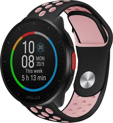 Produktbild von Strap-it Polar Pacer Sportarmband (Schwarz/Rosa)