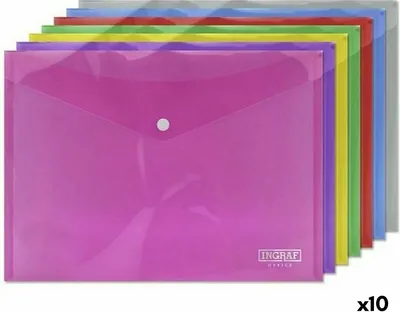 Obrázek produktu pro Držák dokumentů Ingraf plastový barevný A4 (10 kusů)