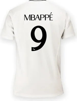 Immagine prodotto di Maglietta a maniche corte Real Madrid 24/25 Mbappe Home Bianco XL Uomo,Donna Bianco XL