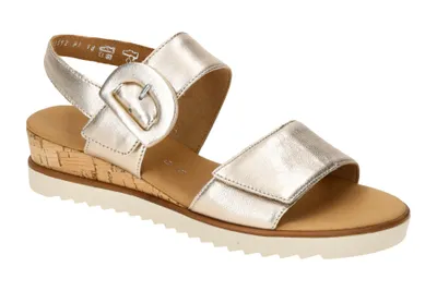 Produktbild von Gabor GENUA Damen Sandalette - Riemchen Sandalen beige Elegant NEU