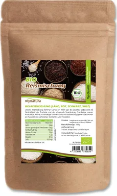 Produktbild von Mynatura Reismischung – Langkorn‑, roter & Wildreis| Nachhaltig & vielseitig für kreative Rezepte 2x1Kg