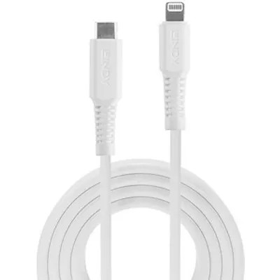 Produktbild von LINDY USB C an Lightning Kabel 0,5m, weiß