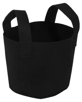 Productafbeelding van Zwarte plantenzak, geschikt voor groenten, bloemen, met ventilatie, als plantpot of container (2 gallon, 18 x 20 cm)