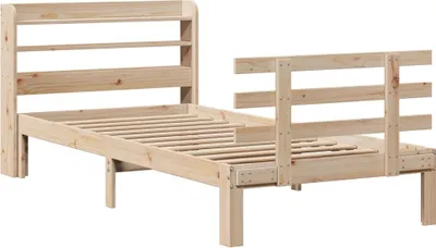 Produktbild von vidaXL Bettgestell mit Kopfteil ohne Matratze 75x190 cm
