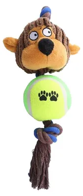 Immagine prodotto di Giocattolo per cani a forma di scimmia, in peluche, con sonaglio, resistente e adatto a tutte le razze