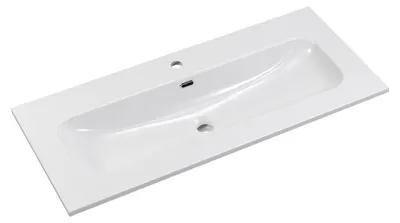 Immagine prodotto di Lavabo da incasso LARGO 100 cm in Vetroceramica bianca lucida