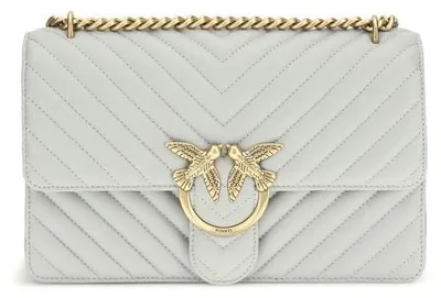 Image de PINKO Love One Classic Chevron nappa gris, Love Birds