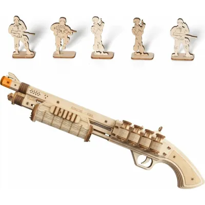 Produktbild von ROBOTIME Rokr 3D Holzpuzzle Schrotflinte Terminator M870 172 Teile