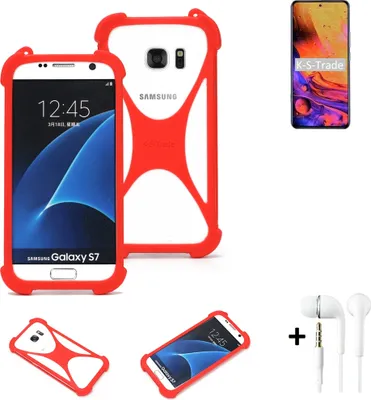 Produktbild von Handy-hülle + Kopfhörer kompatibel mit ZTE Axon 30 Pro Schutz-hülle Bumper Silikon Schutz Hülle Cover Case Silikoncase Silikonbumper TPU Softcase