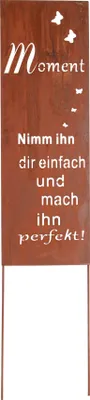 Produktbild von UNUS® Gartenschild Moment Rostoptik Gartenstecker Spruchtafel Spruchschilder