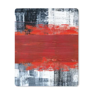 Produktbild von MuchoWow® Mauspad Mousepad Gemälde - Abstrakt - Rot - Öl 30x40 cm - Mousepads - Maus Mat - Pad - Mausunterlage - Mausmatten