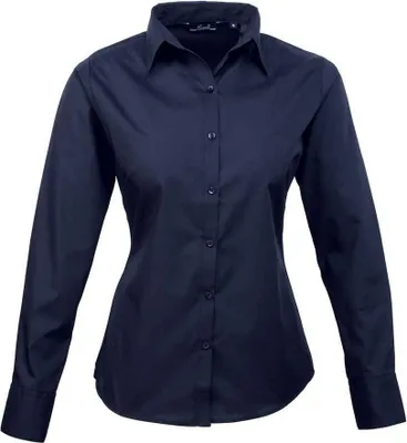 Produktbild von Premier - Bluse für Damen Langärmlig LT4522 (M) (Marineblau)