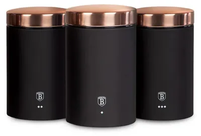 Image de Berlinger Haus Boîtes de Rangement BH-1734 Noire 3-Pack