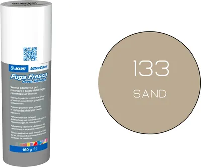 A spray can of grout refresh product next to a color swatch.