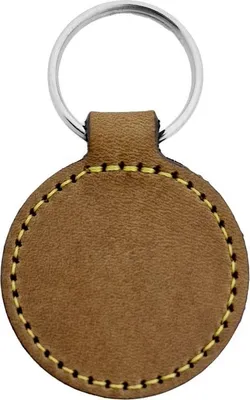 Produktbild von CombiCraft Leder Schlüsselanhänger, rund 45mm - pro 10 Stück