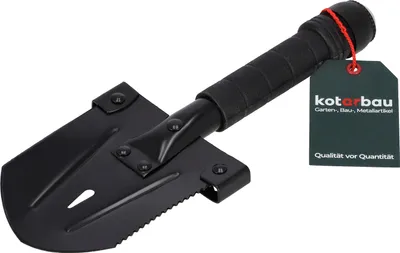 Produktbild von KOTARBAU® Feldspaten Multifunktionsschaufel Klappschaufel Stahl Schwarz 29 cm