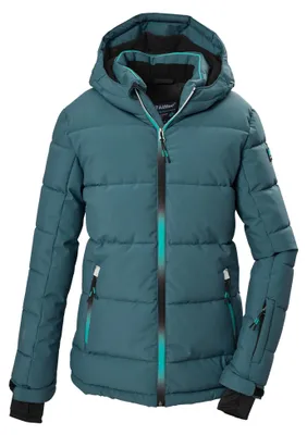 Immagine prodotto di Giacca imbottita da sci per bambine Killtec, con polsini antineve, modello KSW 186 GRLS SKI JCKT