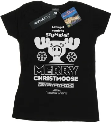 Obrázok produktu pre National Lampoon's Christmas Vacation - tričko "Merry Christmoose" pre ženy BI36277 (L) (Black)