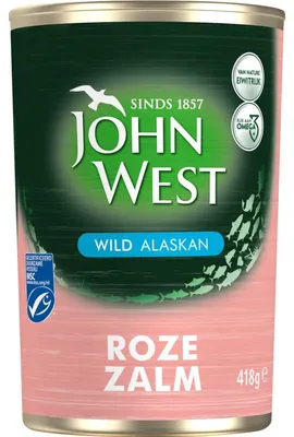 Produktbild von John West Wilde Roze Zalm MSC 418g – Nachhaltiger, zarter Wildlachs