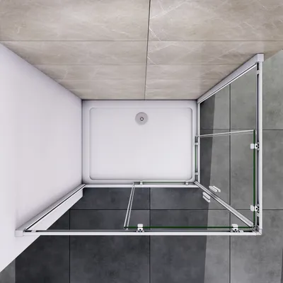 Produktbild von 100x100cm Duschabtrennung Höhe:185cm Duschkabine Duschwand Duschtür