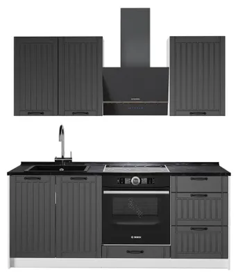Obrázek produktu pro Jednotková kuchyně Vicco Fame-Line Tmavě šedá/Bílá 190 cm bez pracovní desky, Model 64910