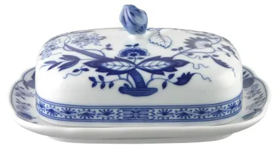 Produktbild von Hutschenreuther Vorteilset 2 Stück Blau Zwiebelmuster Blau Zwiebelmuster Butterdose 02001-720002-15169 und Geschenk + Spende