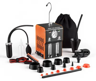 Produktbild von Lecksuchgerät mit Rauchgenerator - 12 V Kfz EVAP Vakuumdiagnosegerät - Integrierte Luftpumpe - Manometer & Durchflussmesser - Ölstandsanzeige - 2 Testmodi - Für Auto Motorrad Lkw Boot ATV