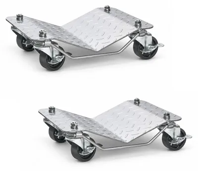 Produktbild von Rangierhilfe für PKW 2 Stück jeweils 680 kg Rangierroller V Form Schwenkgriff 360° drehbar
