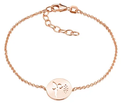 Produktbild von MATERIA Fee Armkette Rosegold Armband Frauen Mädchen - Feen Schmuck aus 925 Silber vergoldet 16-19cm SA-98-Rose