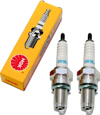 Obrázok produktu pre Sada zapaľovacích sviečok NGK 2x DR9EA s potlačeným rušením, 19,0 mm dlhý závit Ø 12,0 mm, 2871 / 3437