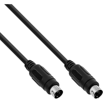Produktbild von InLine S-VHS Kabel, 4pol mini DIN Stecker / Stecker, 2m, 2 m, S-Video (4-pin), S-Video (4-pin), Gold, Schwarz, Stecker/Stecker