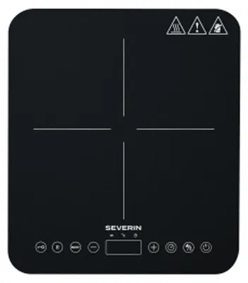 Zdjęcie produktu dla Severin KP 1025, Czarny, Blat, 31 cm, Płyta indukcyjna strefowa, Szkło ceramiczne, 1 stref(y)