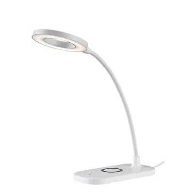 Zdjęcie produktu dla Lampka biurkowa biała wbudowany LED 5W Hardin 74014 Rabalux
