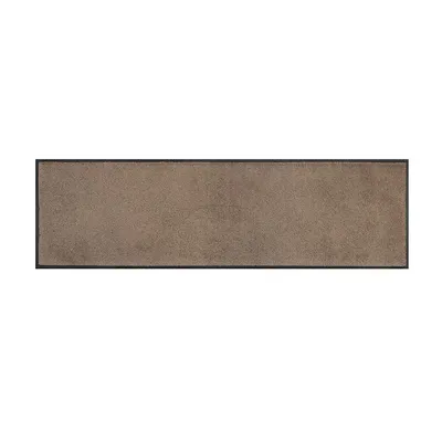 Produktbild von Kleen-Tex Fußmatte Taupe 35x120 cm, waschbar, trocknergeeignet, rutschfest, PVC-frei, allergikerfreundlich, sehr flach, für Innen- & überdachte Außenbereiche, fußbodenheizungsgeeignet, aus recyceltem Material, hergestellt in der EU