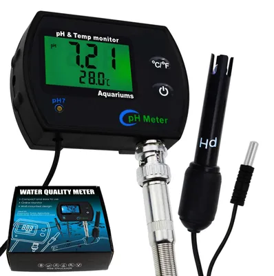 pH- & Temperatur-Messgerät 2-in-1 mit BNC-Elektrode