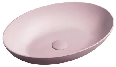 Produktbild von Sapho FORMIGO Betonwaschbecken zum Aufsetzen, 60x40cm, Rosa matt