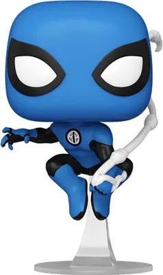 Imagen del producto de Marvel Pop! Figura de vinilo de los Cuatro Fantásticos, Spider-Man, traje azul, edición especial, 10 cm