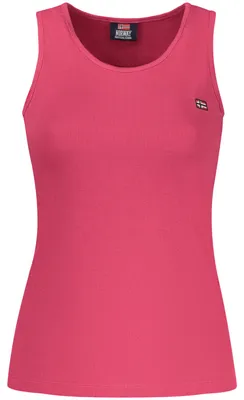Produktbild von Lila Damen-Tanktop mit Rundhalsausschnitt und Stickerei