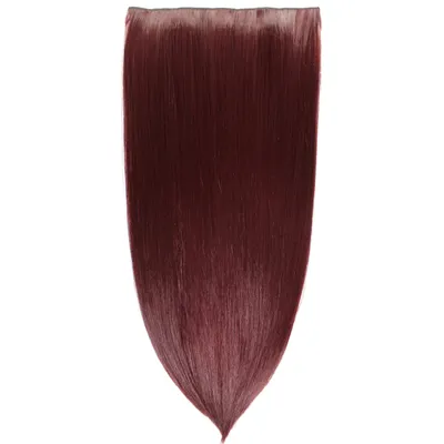 Obrázek produktu pro hair2heart clip in prodloužení syntetické vlasy rovné - příčesek 130g 55/65 světle hnědá intenzivní fialová-mahagonová