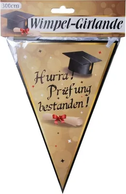 Produktbild von Wimpelkette Prüfung bestanden Abitur Abschluss
