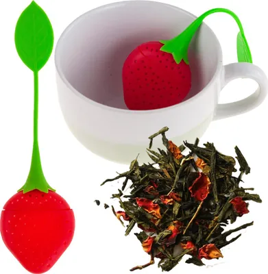 Image de Tisane Fraise Silicone Tamis effervescent