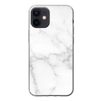Produktbild von MuchoWow® Handyhülle Schutzhülle Hülle für iPhone 12 Marmor - Weiß - Grau - Luxus - Marmoroptik - Stein Silikon Softcase Handy Hülle - Schutzhülle