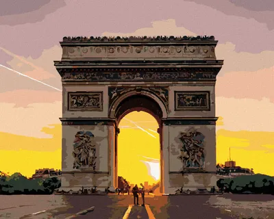Produktbild von Zuty - Malen nach Zahlen - TRIUMPHBOGEN IN PARIS, 40x50 cm, mit Keilrahmen (bereits gespannt)