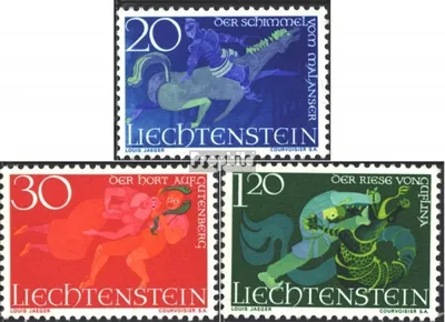 Produktbild von Briefmarken Liechtenstein 1967 Mi 475-477 (kompl.Ausg.) postfrisch Sagen