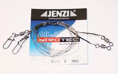 Produktbild von Jenzi Nirotec Vorfach mit Wirbel und Karabiner 50cm 7kg