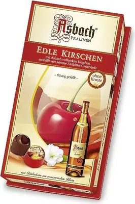 Produktbild von Asbach Pralinen Zartbitter mit Weinbrand Kirschen ohne Kruste 100g
