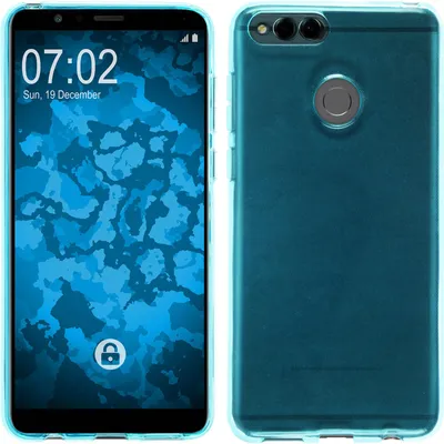 Produktbild von PhoneNatic Case kompatibel mit Huawei Honor 7x - türkis Silikon Hülle transparent Cover