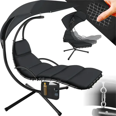 Produktbild von tectake® Hängeliege Elaria 195 x 132 x 197 cm, mit Seitentasche
